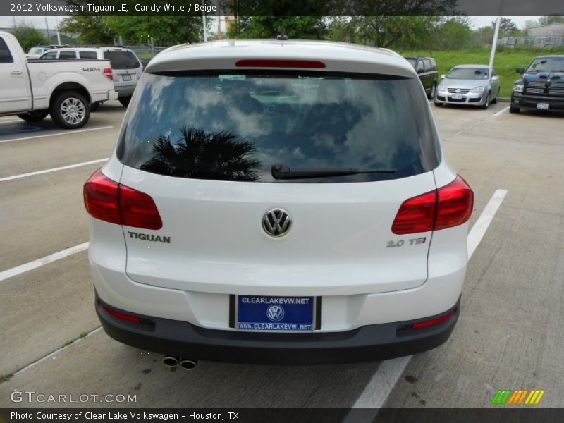 Candy White / Beige 2012 Volkswagen Tiguan LE