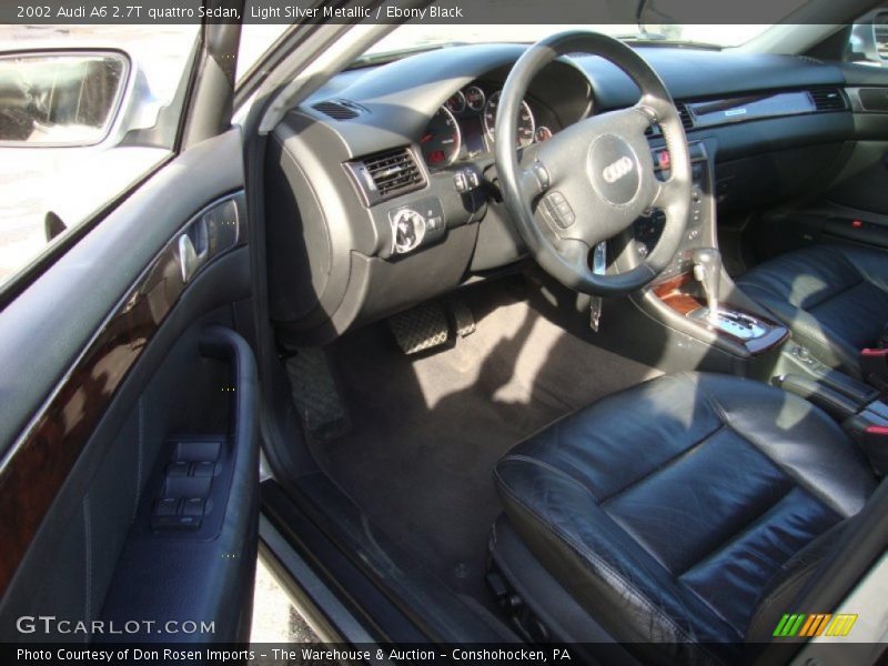 Light Silver Metallic / Ebony Black 2002 Audi A6 2.7T quattro Sedan