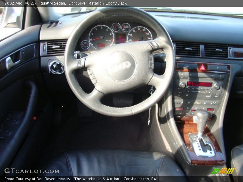 Light Silver Metallic / Ebony Black 2002 Audi A6 2.7T quattro Sedan