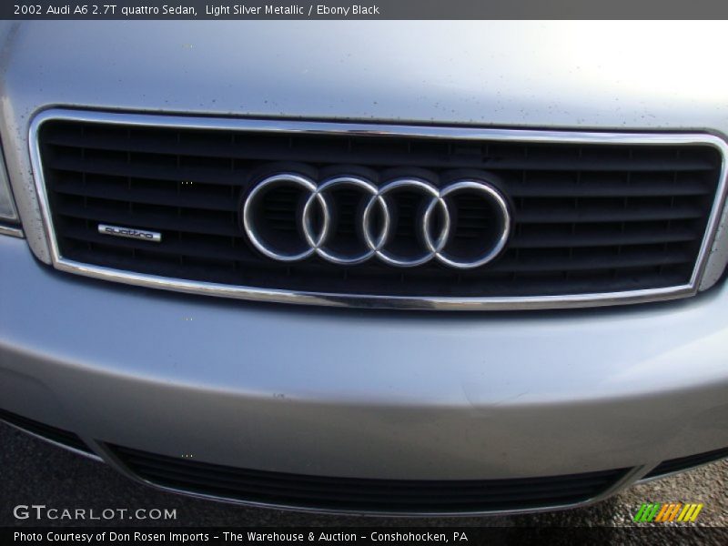 Light Silver Metallic / Ebony Black 2002 Audi A6 2.7T quattro Sedan