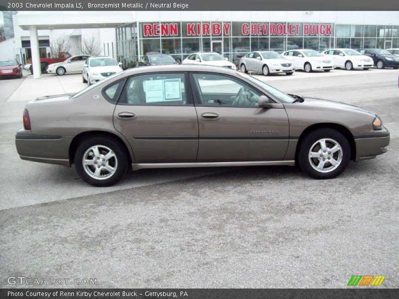 Bronzemist Metallic / Neutral Beige 2003 Chevrolet Impala LS