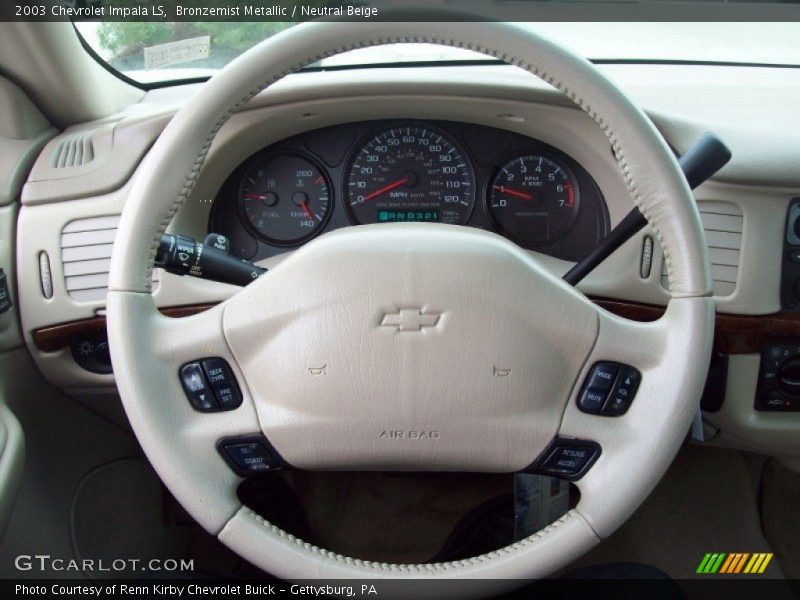 Bronzemist Metallic / Neutral Beige 2003 Chevrolet Impala LS
