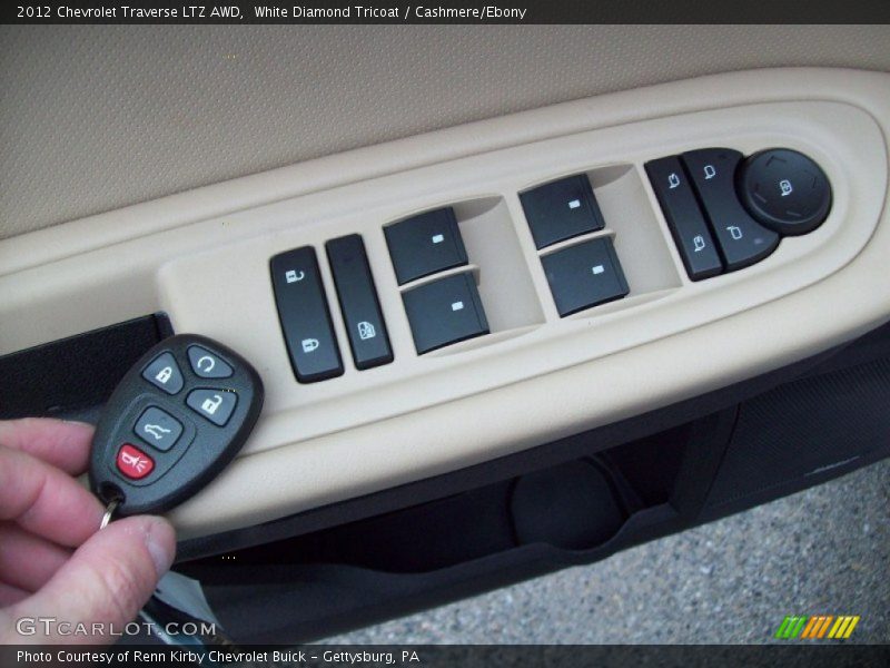 White Diamond Tricoat / Cashmere/Ebony 2012 Chevrolet Traverse LTZ AWD