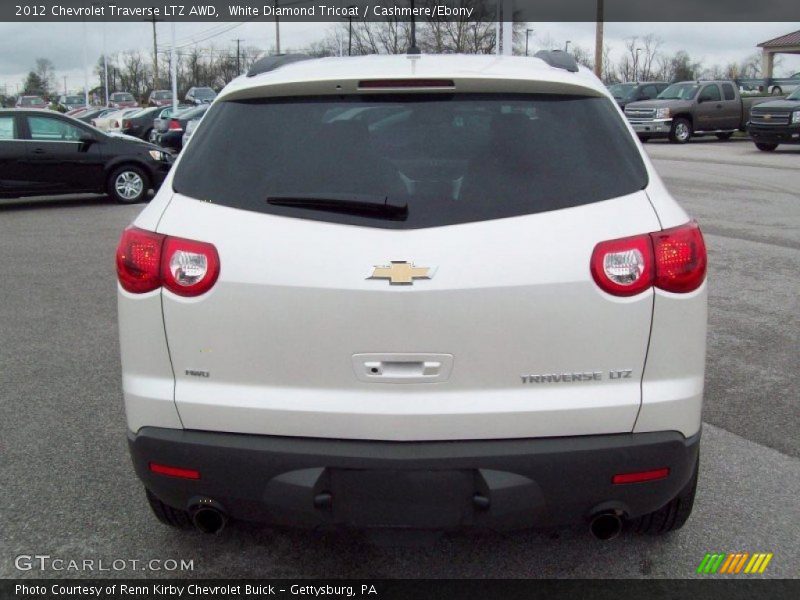 White Diamond Tricoat / Cashmere/Ebony 2012 Chevrolet Traverse LTZ AWD
