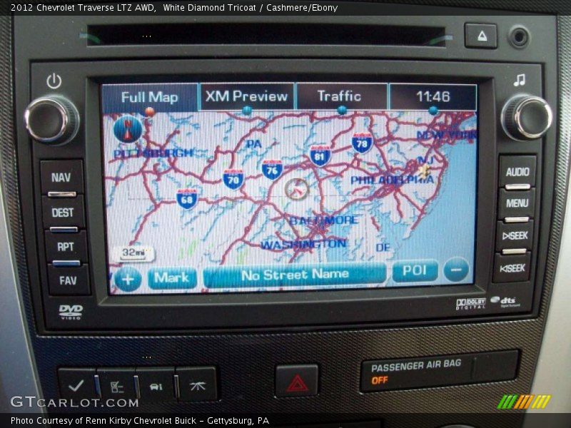 Navigation of 2012 Traverse LTZ AWD