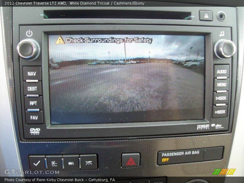 White Diamond Tricoat / Cashmere/Ebony 2012 Chevrolet Traverse LTZ AWD