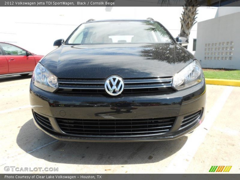 Black / Cornsilk Beige 2012 Volkswagen Jetta TDI SportWagen