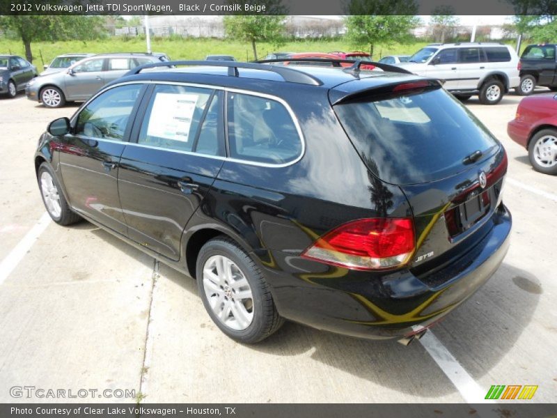 Black / Cornsilk Beige 2012 Volkswagen Jetta TDI SportWagen