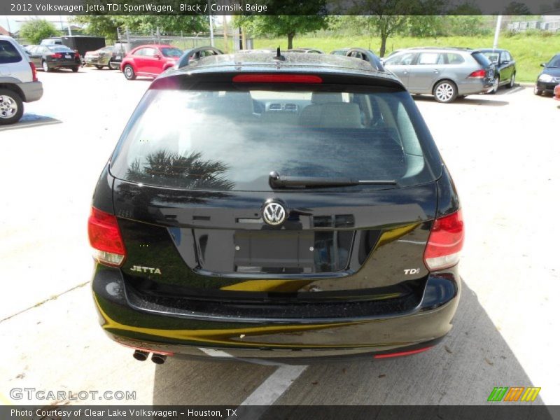 Black / Cornsilk Beige 2012 Volkswagen Jetta TDI SportWagen