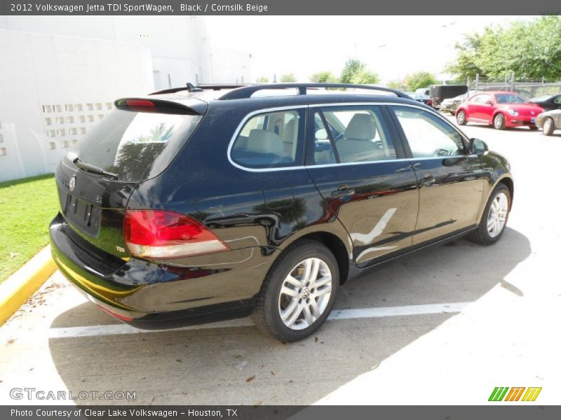 Black / Cornsilk Beige 2012 Volkswagen Jetta TDI SportWagen