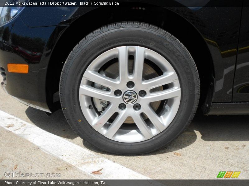 Black / Cornsilk Beige 2012 Volkswagen Jetta TDI SportWagen