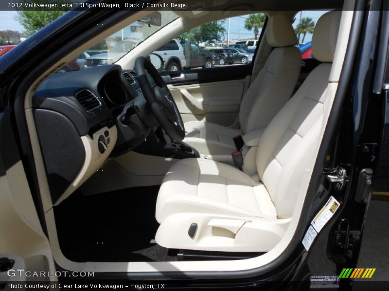 Black / Cornsilk Beige 2012 Volkswagen Jetta TDI SportWagen