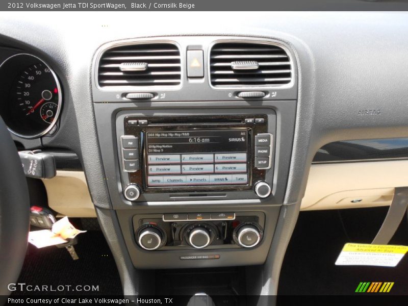 Black / Cornsilk Beige 2012 Volkswagen Jetta TDI SportWagen