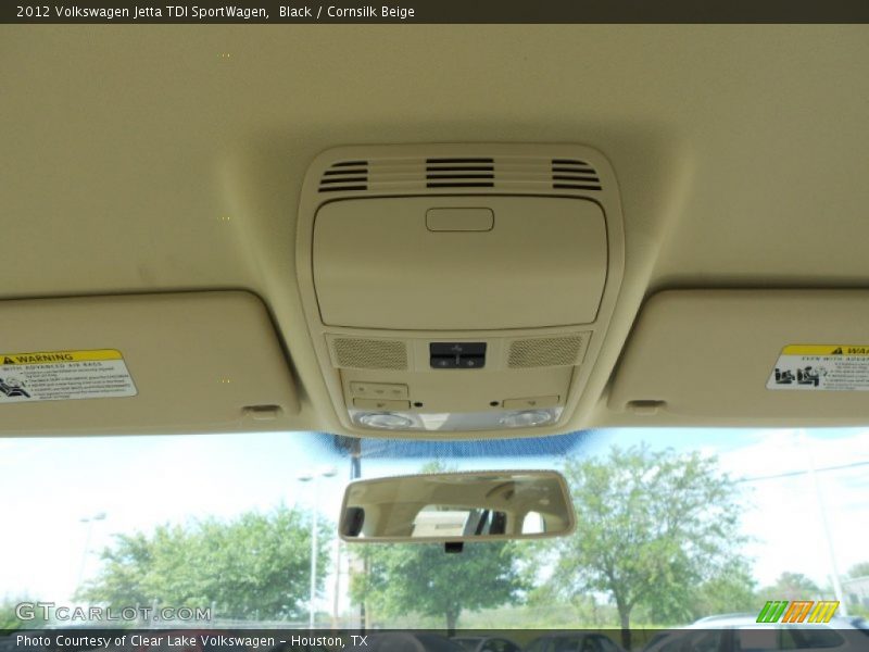 Black / Cornsilk Beige 2012 Volkswagen Jetta TDI SportWagen