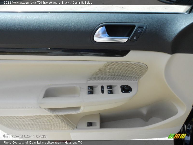 Black / Cornsilk Beige 2012 Volkswagen Jetta TDI SportWagen