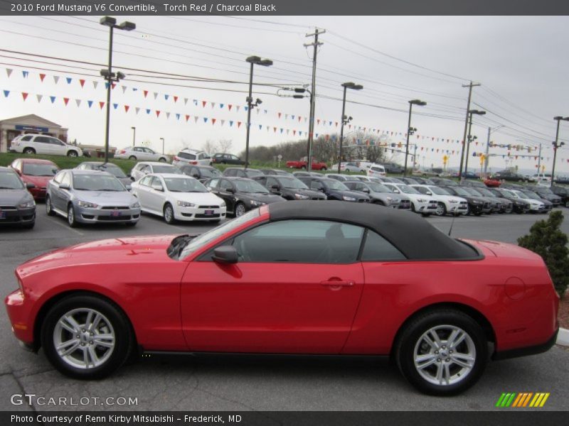 Torch Red / Charcoal Black 2010 Ford Mustang V6 Convertible