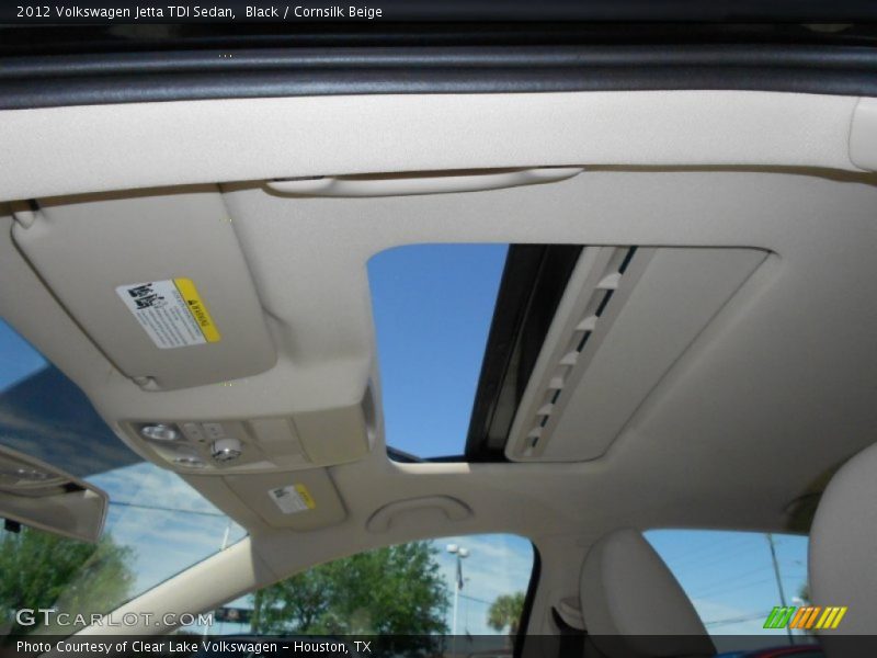 Black / Cornsilk Beige 2012 Volkswagen Jetta TDI Sedan