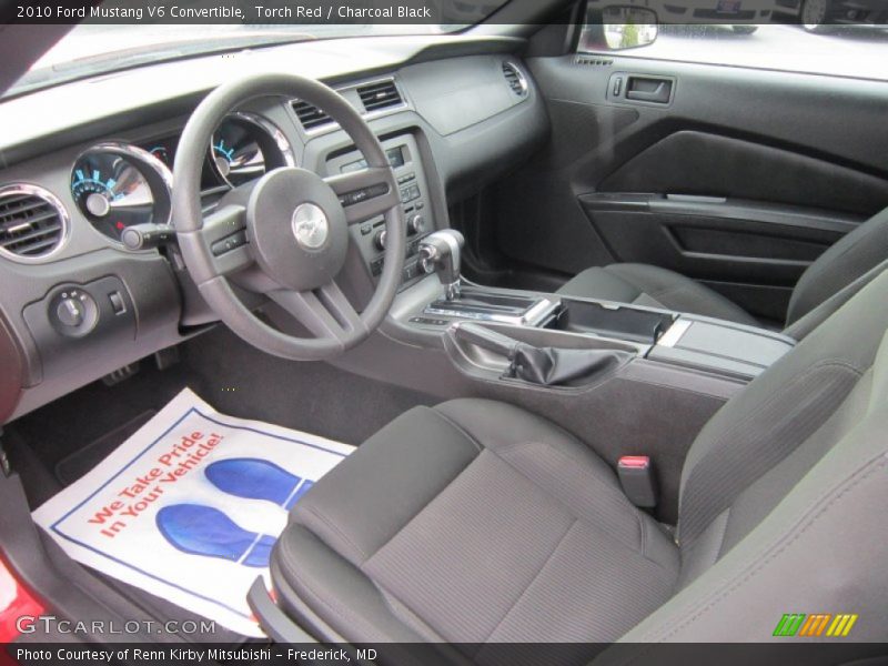 Charcoal Black Interior - 2010 Mustang V6 Convertible 