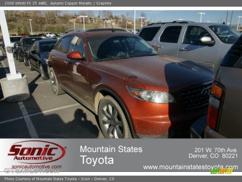 Autumn Copper Metallic / Graphite 2006 Infiniti FX 35 AWD