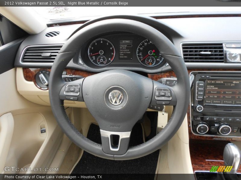 Night Blue Metallic / Cornsilk Beige 2012 Volkswagen Passat 2.5L SEL
