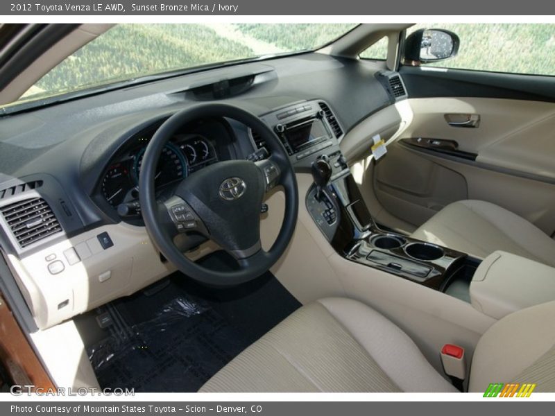 Sunset Bronze Mica / Ivory 2012 Toyota Venza LE AWD