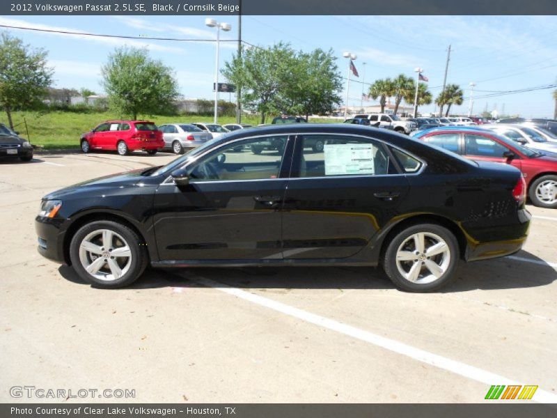 Black / Cornsilk Beige 2012 Volkswagen Passat 2.5L SE