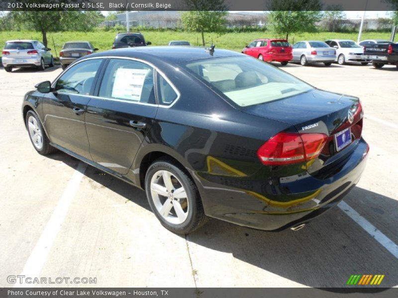 Black / Cornsilk Beige 2012 Volkswagen Passat 2.5L SE