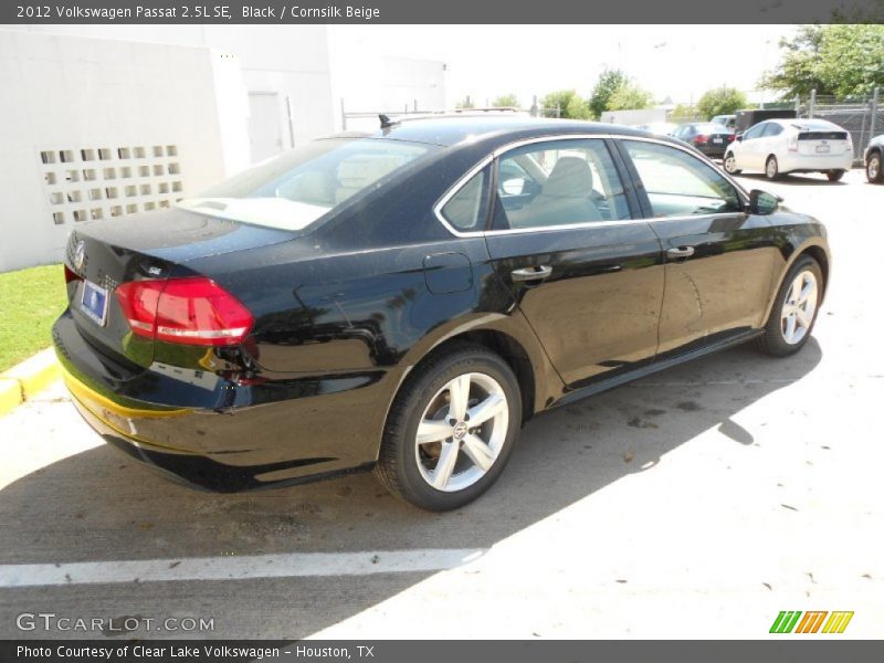 Black / Cornsilk Beige 2012 Volkswagen Passat 2.5L SE
