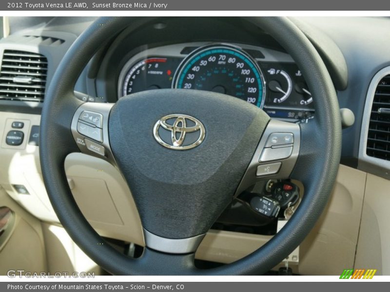Sunset Bronze Mica / Ivory 2012 Toyota Venza LE AWD