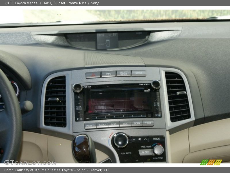 Sunset Bronze Mica / Ivory 2012 Toyota Venza LE AWD