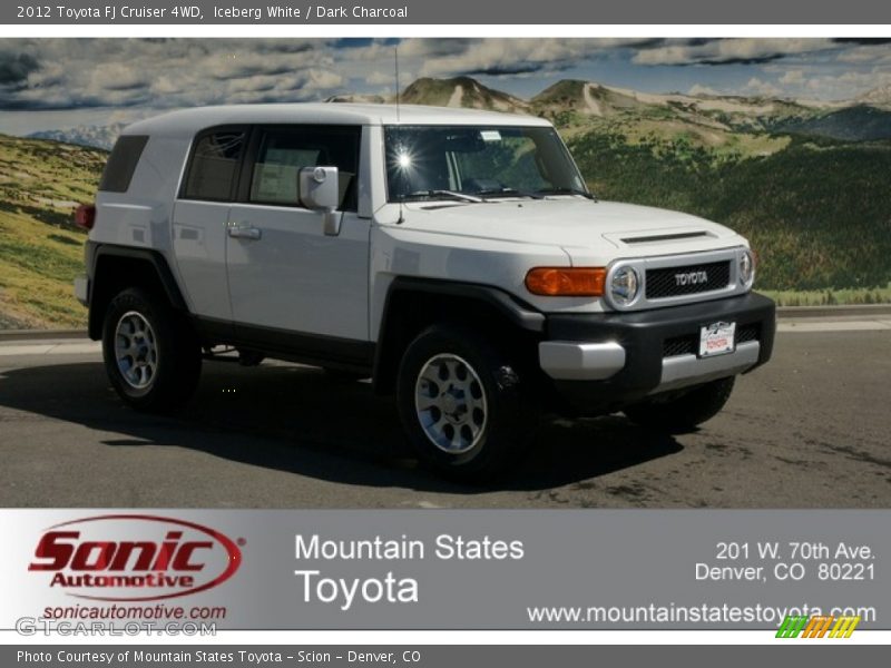 Iceberg White / Dark Charcoal 2012 Toyota FJ Cruiser 4WD