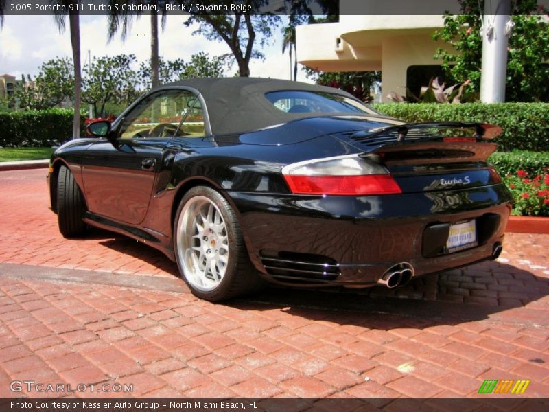 Black / Savanna Beige 2005 Porsche 911 Turbo S Cabriolet