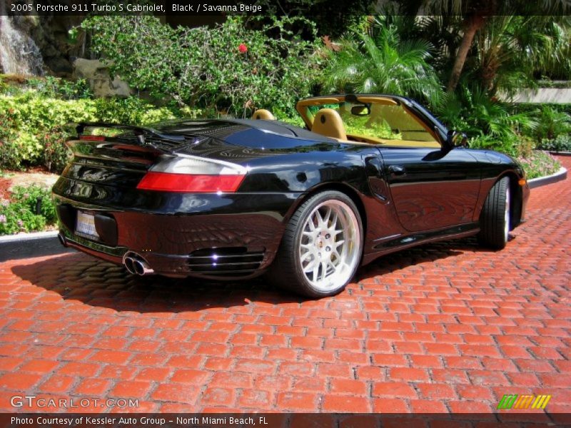 Black / Savanna Beige 2005 Porsche 911 Turbo S Cabriolet