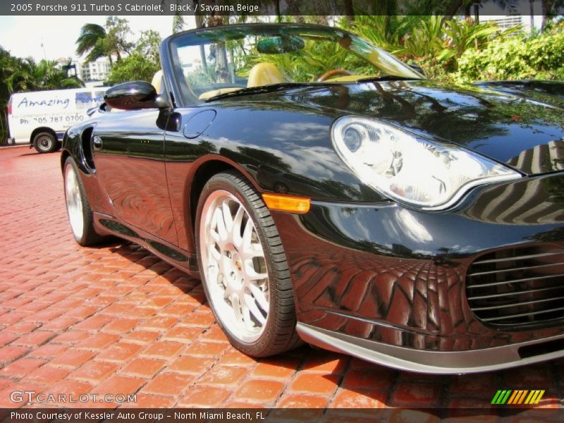 Black / Savanna Beige 2005 Porsche 911 Turbo S Cabriolet