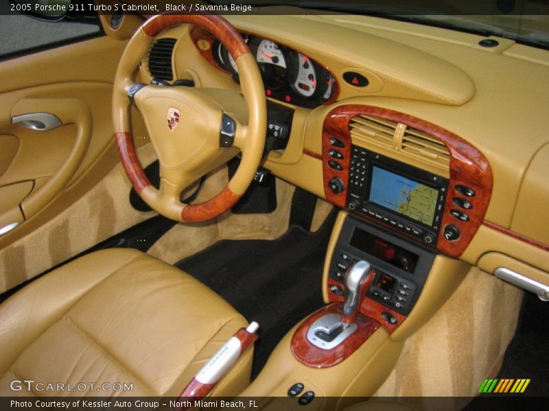 Black / Savanna Beige 2005 Porsche 911 Turbo S Cabriolet