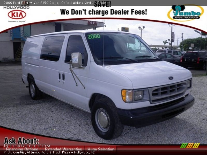 Oxford White / Medium Graphite 2000 Ford E Series Van E150 Cargo