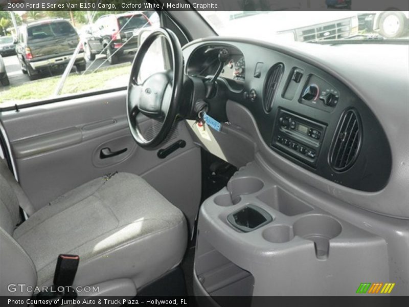 Oxford White / Medium Graphite 2000 Ford E Series Van E150 Cargo