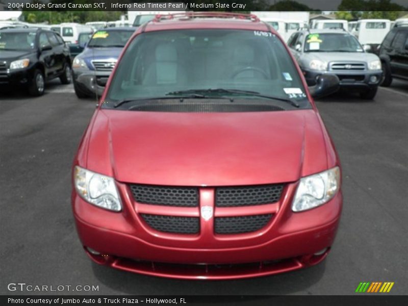 Inferno Red Tinted Pearl / Medium Slate Gray 2004 Dodge Grand Caravan SXT