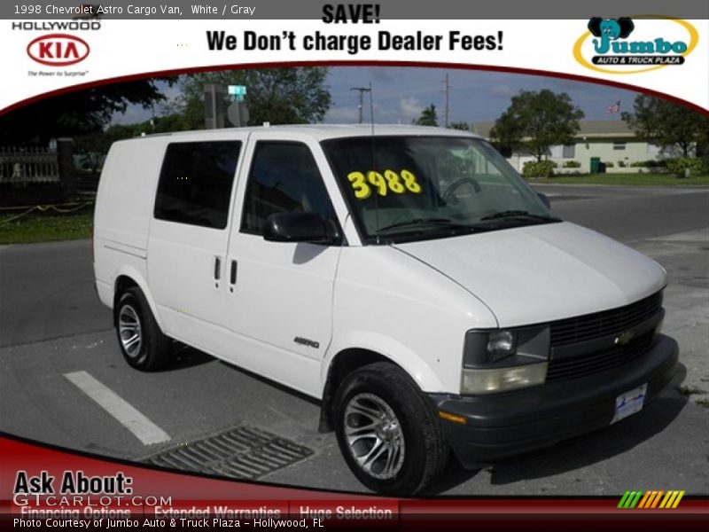 White / Gray 1998 Chevrolet Astro Cargo Van