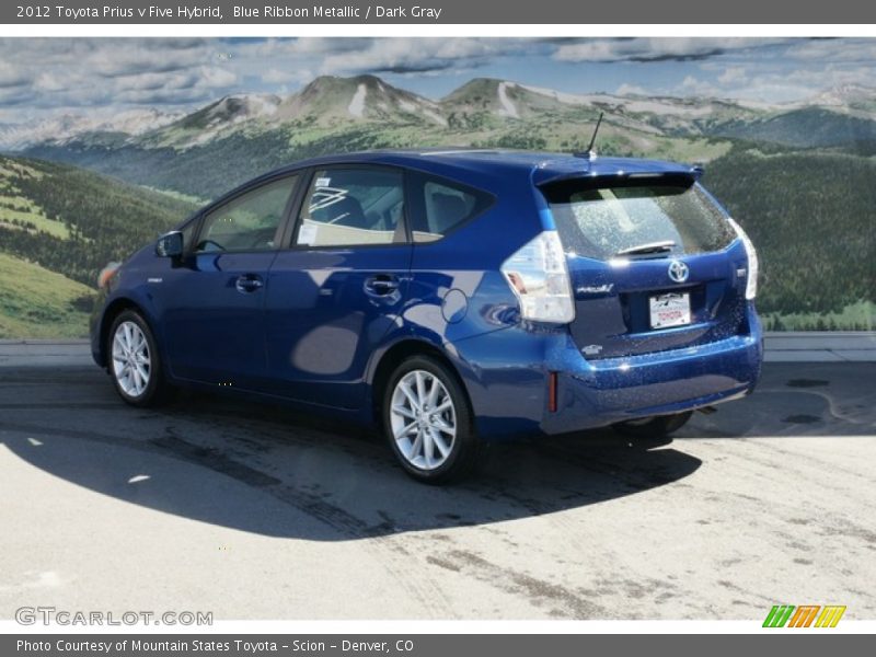 Blue Ribbon Metallic / Dark Gray 2012 Toyota Prius v Five Hybrid