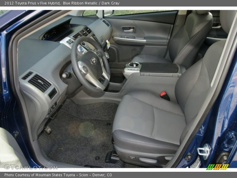  2012 Prius v Five Hybrid Dark Gray Interior