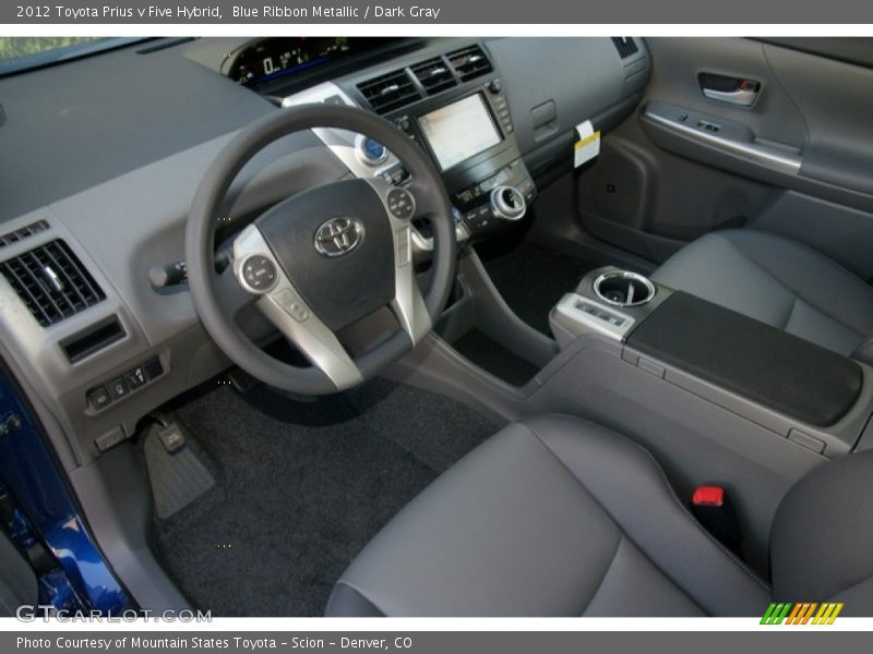  2012 Prius v Five Hybrid Dark Gray Interior