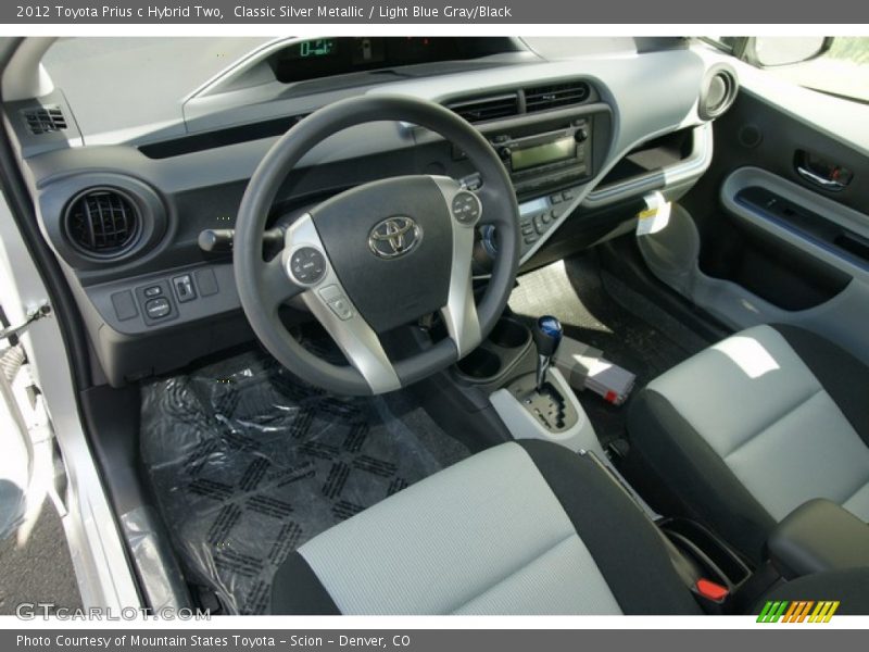  2012 Prius c Hybrid Two Light Blue Gray/Black Interior