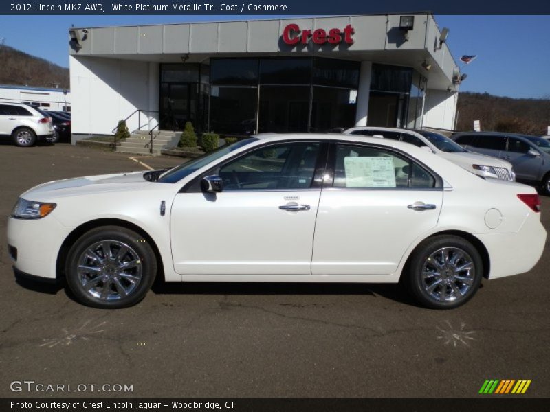 White Platinum Metallic Tri-Coat / Cashmere 2012 Lincoln MKZ AWD