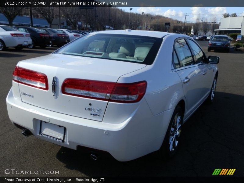 White Platinum Metallic Tri-Coat / Cashmere 2012 Lincoln MKZ AWD