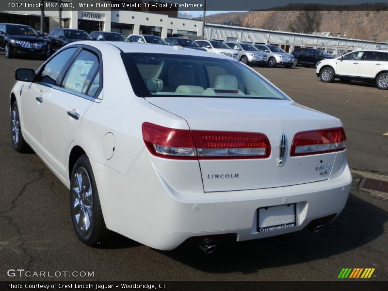 White Platinum Metallic Tri-Coat / Cashmere 2012 Lincoln MKZ AWD
