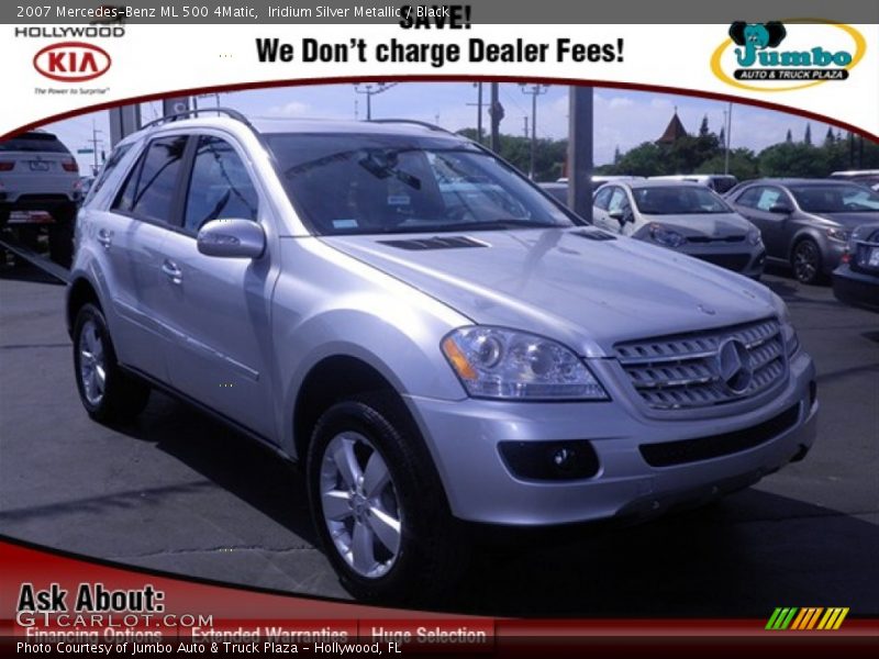 Iridium Silver Metallic / Black 2007 Mercedes-Benz ML 500 4Matic