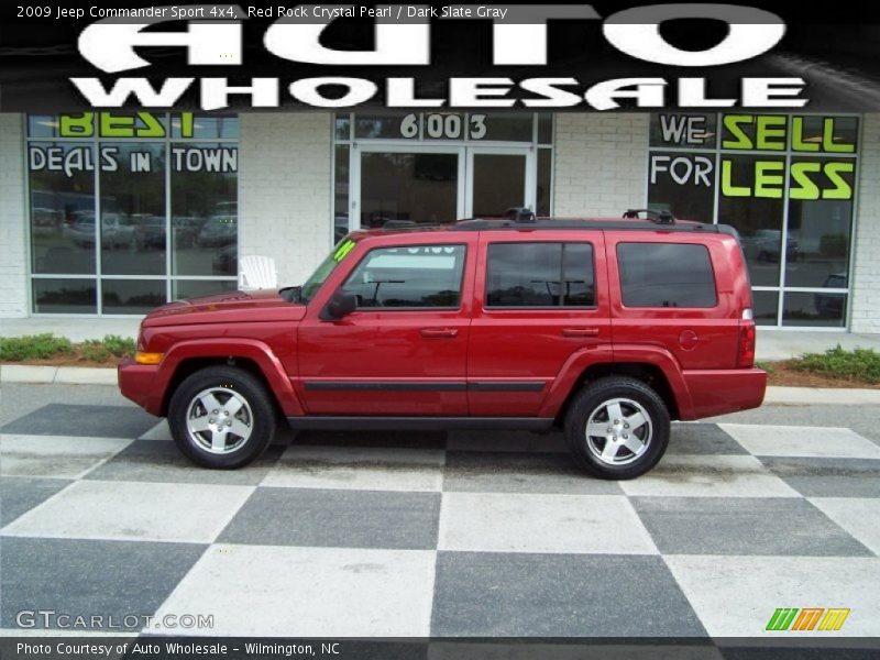 Red Rock Crystal Pearl / Dark Slate Gray 2009 Jeep Commander Sport 4x4