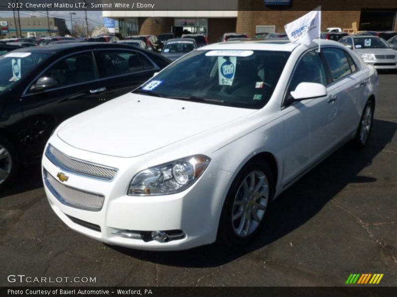 Summit White / Ebony 2012 Chevrolet Malibu LTZ