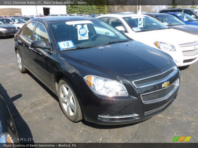 Black Granite Metallic / Ebony 2012 Chevrolet Malibu LT